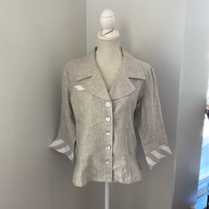 Cotrage Clothing Natural Cream Linen Jacket